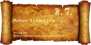 Mohos Titanilla névjegykártya